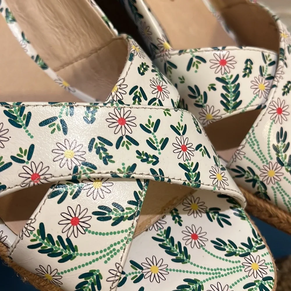 NWT Jack Rogers Palmer Criss Cross Wedge Espadrille